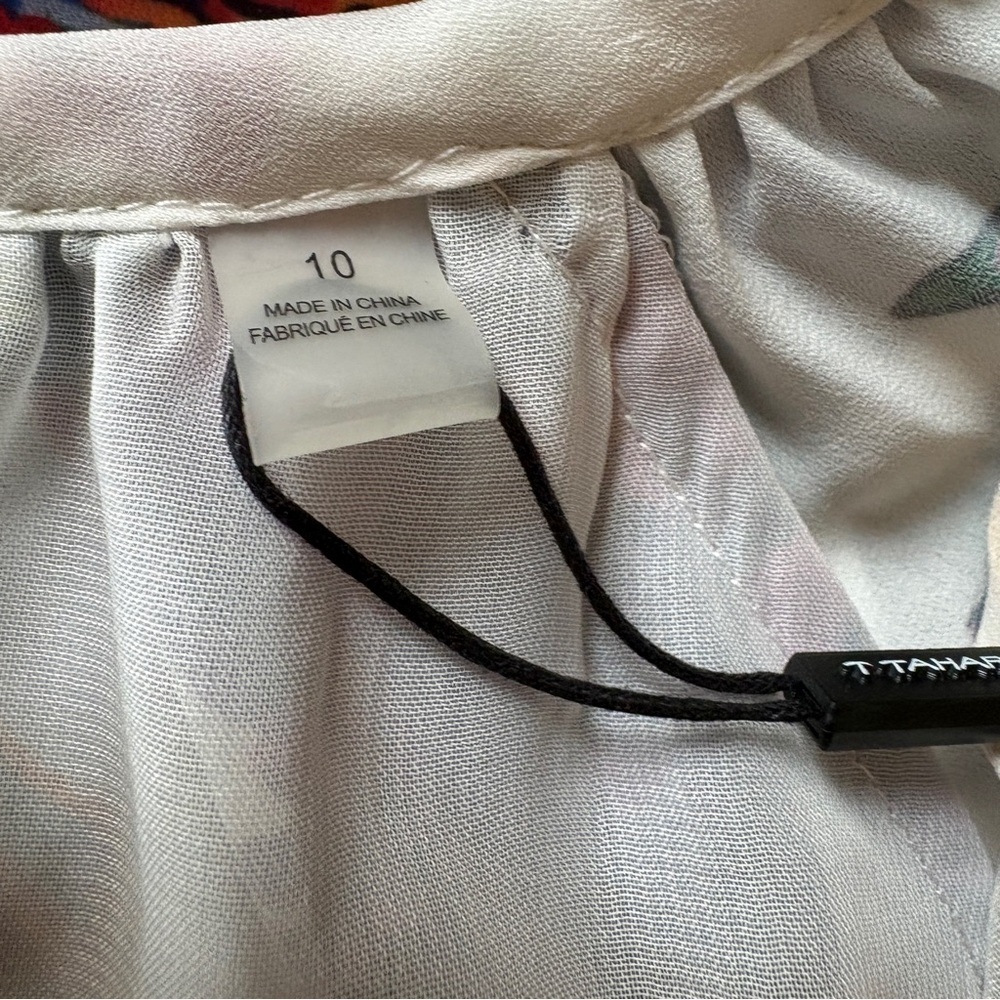 Tahari Floral Midi Dress Size 10 NWT Multicolor Long Sleeve $118 MSRP - Picture 5 of 7